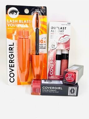 COVERGIRL Black Mascara & Lipstick Bundle 120 Dusty Rose 600 Stay With Me X 2